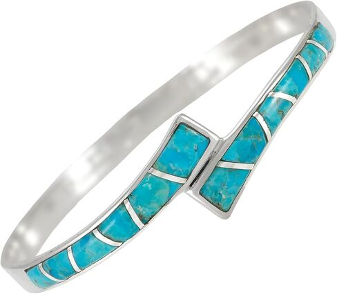 Turquoise Bracelet Sterling Silver 925 Genuine Gemstone Bangle Bracelet in Saudi Arabia