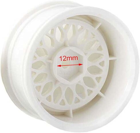 64mm Rubber Tires & Plastic Wheels 12mm Hex Rims Replacement Part for Redcat HPI Tamiya HSP 1/10 RC On-Road Touring Car Racing Car (Black, Offset 9mm) in Saudi Arabia