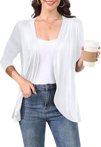 Women's Lightweight Long Sleeve Cardigan Casual Open Front Cardigans for Women Trendy in Saudi Arabia