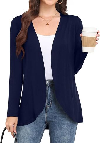 Women's Lightweight Long Sleeve Cardigan Casual Open Front Cardigans for Women Trendy in Saudi Arabia