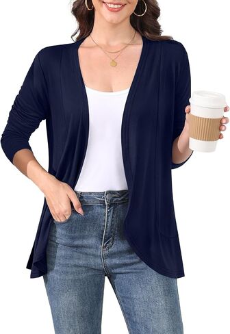 Women's Lightweight Long Sleeve Cardigan Casual Open Front Cardigans for Women Trendy in Saudi Arabia