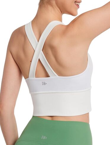 حمالات صدر رياضية Yvette Longline ذات حزام متقاطع للنساء ذات جوانب واسعة ومزودة بدعم خفيف من Ypga Bra in Kuwait