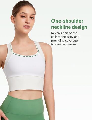 حمالات صدر رياضية Yvette Longline ذات حزام متقاطع للنساء ذات جوانب واسعة ومزودة بدعم خفيف من Ypga Bra in Kuwait