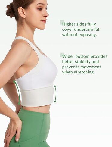 حمالات صدر رياضية Yvette Longline ذات حزام متقاطع للنساء ذات جوانب واسعة ومزودة بدعم خفيف من Ypga Bra in Kuwait