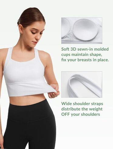 حمالات صدر رياضية Yvette Longline ذات حزام متقاطع للنساء ذات جوانب واسعة ومزودة بدعم خفيف من Ypga Bra in Kuwait