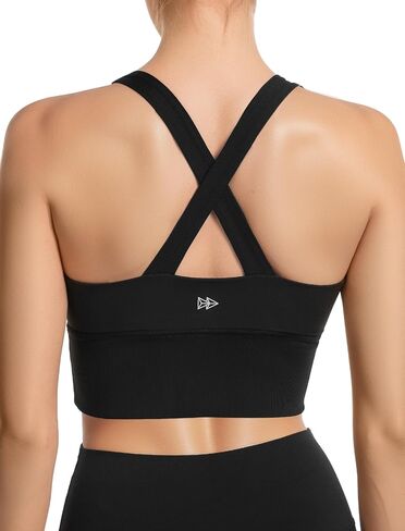 حمالات صدر رياضية Yvette Longline ذات حزام متقاطع للنساء ذات جوانب واسعة ومزودة بدعم خفيف من Ypga Bra in Kuwait