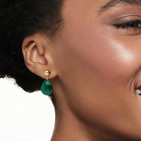 Ross-Simons 18.00 ct. t.w. Emerald Teardrop Earrings in 14kt Yellow Gold in Saudi Arabia