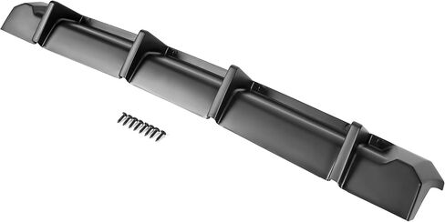 الناشر الخلفي HECASA متوافق مع 1999-2004 Ford Mustang MDA Style 4 Shark Fins المصد الخلفي الستارة المفسد سد الهواء السفلي الشفة الناشر الذقن الفاصل غير مكتمل من البلاستيك الأسود in Kuwait