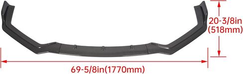 HECASA Front Bumper Lip Spoiler متوافق مع موديلات 2018-2023 Infiniti Q50 Sport Models، PP البلاستيك 3PC نمط تحت الذقن الفاصل الوفير الستارة الناشر حامي السدود الهوائية - أسود لامع in Saudi Arabia