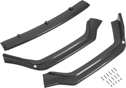 HECASA Front Bumper Lip Spoiler متوافق مع موديلات 2018-2023 Infiniti Q50 Sport Models، PP البلاستيك 3PC نمط تحت الذقن الفاصل الوفير الستارة الناشر حامي السدود الهوائية - أسود لامع in Saudi Arabia