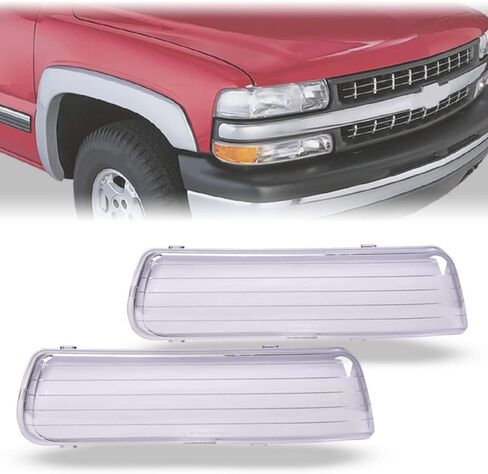 PIT66 Headlight Lens Cover Compatible with Chevy Silverado 1500 2500 1999-2002/Fit Chevy Silverado 1500 HD 2500 HD 3500 2001-2002/Fit Chevy Suburban 1500 2500 Tahoe 2000-2006 in Saudi Arabia
