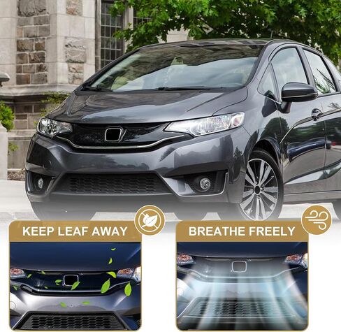 شبكة المصد الأمامي من PartsFlow شبكة سوداء لامعة متوافقة مع 2015 2016 2017 Honda Fit Hatchback in Saudi Arabia