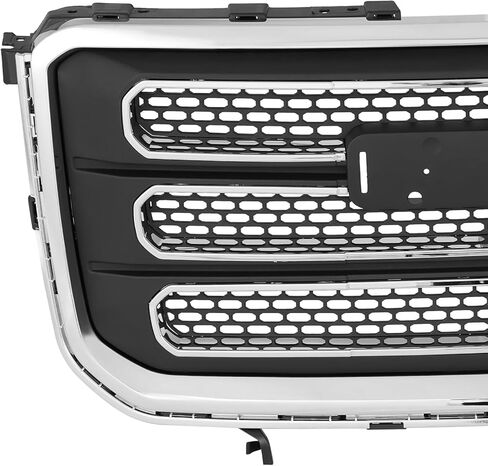 Front Bumper Upper Grille Chrome Compatible with 2013-2016 GMC Acadia SLT Replacement for 22814533 GM1200665 in Saudi Arabia