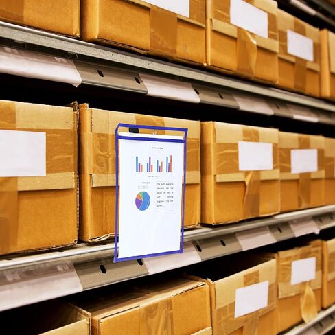 Nezyo 50 Pieces Dry Erase Pockets Plastic Job Ticket Holders Shop Holder Order Pockets Clear Sleeves Tickets Folders Plastic Sleeves for Paper Teacher Supplies for Classroom(Black,14 x 10 Inches) in Kuwait