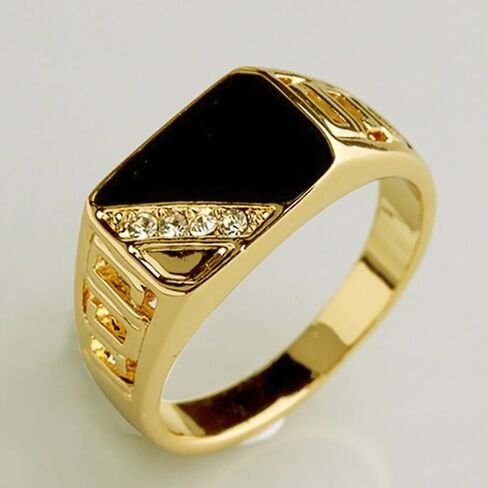 Fashion Black Enamel Wedding Rings for Women Hip Hop Punk Accessories Shiny Crystal Jewelry in Saudi Arabia