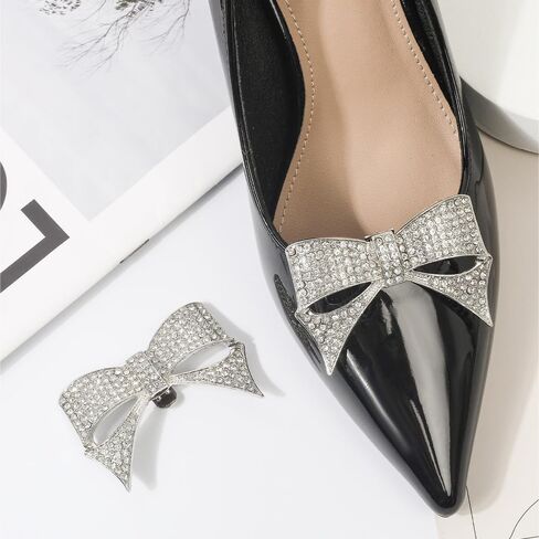 Shiny Rhinestone Shoe Clips Removable Shoe Buckle Charms Party Decorations for Women Girls in Saudi Arabia