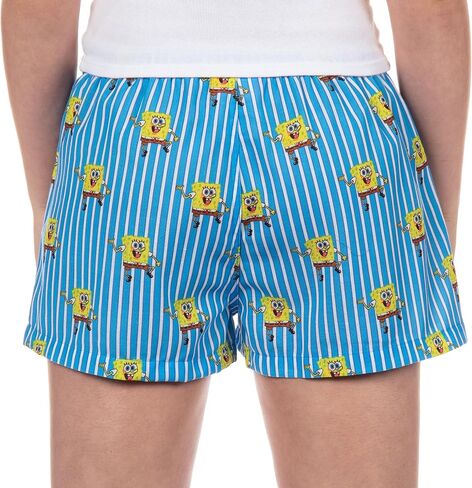 Nickelodeon Spongebob Squarepants PJs Women's Striped Lounge Pajama Boxer Shorts in Saudi Arabia