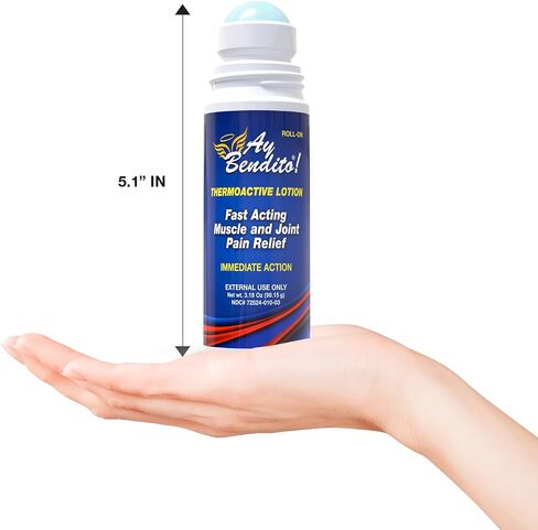 Ay Bendito! Thermoactive Lotion for Faster Pain Relief on Joints and Muscle Function - 3.18 oz Roll-on in Saudi Arabia
