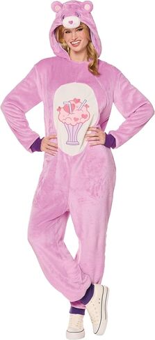 Spirit Halloween Care Bears Adult Share Bear Jumpsuit Costume | Officially Licensed | Pink in Saudi Arabia