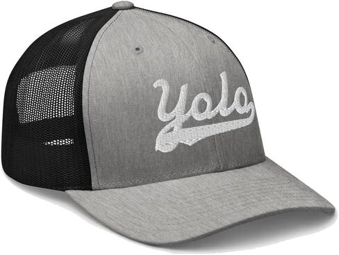 Yolo قبعة Yolo قبعة سائق الشاحنة البيسبول النصي قبعة مطرزة خمر شبكة رياضية سووش هدية تذكارية أغطية الرأس CA in Saudi Arabia