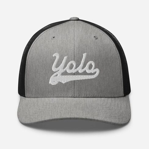Yolo قبعة Yolo قبعة سائق الشاحنة البيسبول النصي قبعة مطرزة خمر شبكة رياضية سووش هدية تذكارية أغطية الرأس CA in Saudi Arabia