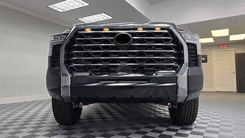 iJDMTOY 4pc Black-Out Smoked Lens Amber Yellow Full LED Front Grille Clearance Light Kit Compatible with Toyota 2022-up Tundra (Excluding TRD Pro) in Saudi Arabia