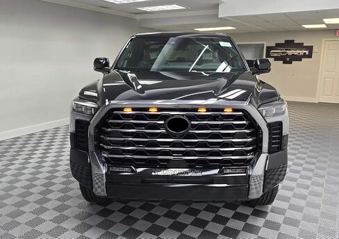 iJDMTOY 4pc Black-Out Smoked Lens Amber Yellow Full LED Front Grille Clearance Light Kit Compatible with Toyota 2022-up Tundra (Excluding TRD Pro) in Saudi Arabia