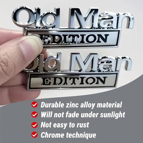 شعار السيارة إصدار الرجل العجوز من الكروم ثلاثي الأبعاد، مقاوم للماء ومقاوم للصدأ in Kuwait