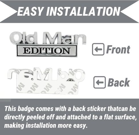 شعار السيارة إصدار الرجل العجوز من الكروم ثلاثي الأبعاد، مقاوم للماء ومقاوم للصدأ in Kuwait