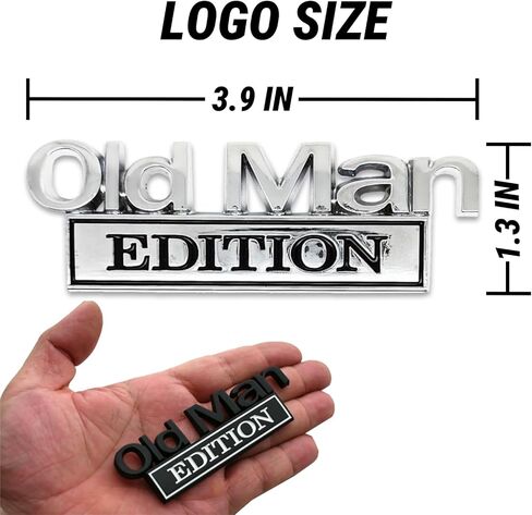 شعار السيارة إصدار الرجل العجوز من الكروم ثلاثي الأبعاد، مقاوم للماء ومقاوم للصدأ in Kuwait