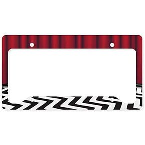 Black Lodge Twin Peaks License Plate Frame Aluminum Metal,Novelty License Plate Cover,Auto License Car Tag Holder, Gifts for Men,for Women,Wife,Husband in Saudi Arabia