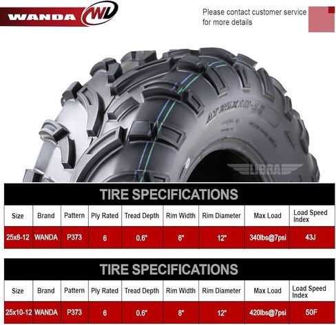 WANDA 14-17 Arctic-Cat 500/700 WILDCAT Trail ATV Tire Set in Saudi Arabia