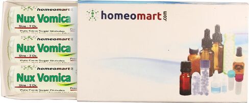 Nux Vomica Homeopathy Pellets (Pills) in 200C Potency, Pack of 3 in Saudi Arabia