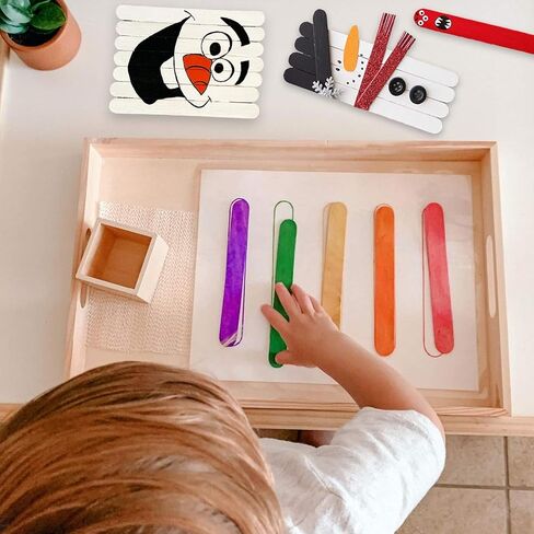 WISYOK 1500 PCS Wooden Popsicle Sticks for Crafts, 6 Inch Wood Craft Sticks, Wide Lollipop Sticks, Treat Sticks Ice Pop Sticks for Creative Designs or Children Education, Home Art Projects in Saudi Arabia
