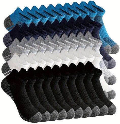 Men's Sports Socks, Moisture Wicking, Breathable, Suitable for Sports and Fitness (10 Pairs) in Saudi Arabia