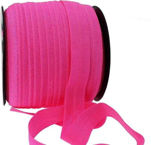 Neon Green Fold Over Elastic 5/8 inch 15mm Elastic Bands for Sewing 40 Yards Wide Elastic Headbands Stretchy Ribbon for Crafts-Elastic Straps Trim for Girls Hair Ties-Bow-DIY Projects-Clothes in Saudi Arabia