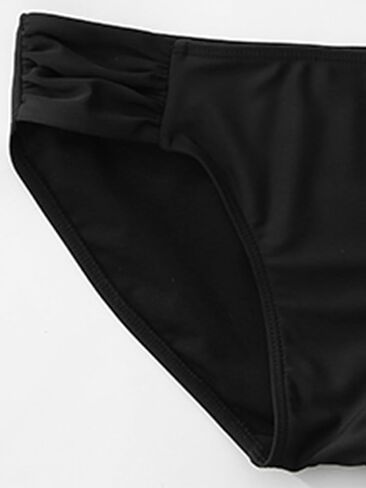 Women Low Rise Bikini Bottoms Full Coverage Ruched Swimsuits Swimwear Bathing Suit Bottom in Saudi Arabia