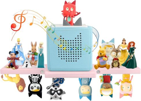 for Toniebox 2/1 Shelf,Tonies Storage for Creative Tonies Magnetic Wall Shelf for Tonie Figures Characters,Wooden Hanging Shelf for Kids (White) in Kuwait