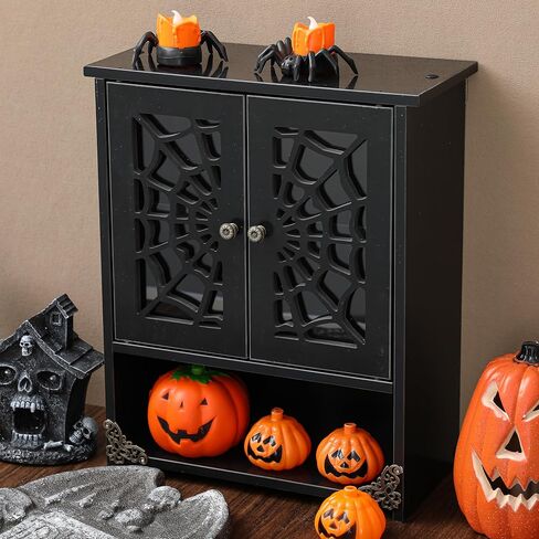 Halloween Spider Web Floating Gothic Shelf Gothic Vintage Rustic Wall Decor Floating Shelves Furniture for Bedroom Bathroom Decor Dark Academia Gift for Poetry Goth Fans in Saudi Arabia
