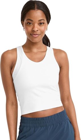Jockey Women's Activewear EVERACTIVE Mesh Lined Crop Tank with Built-in Bra in Saudi Arabia