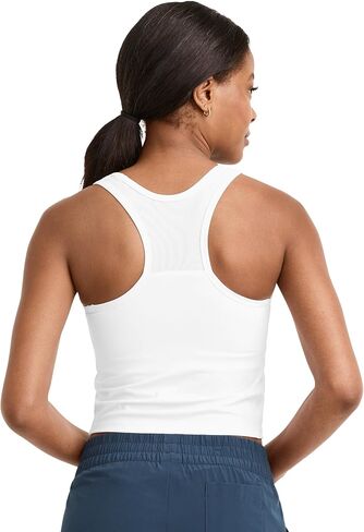 Jockey Women's Activewear EVERACTIVE Mesh Lined Crop Tank with Built-in Bra in Saudi Arabia