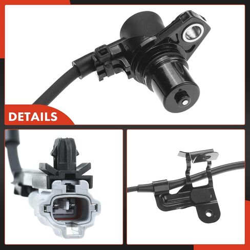 مستشعر سرعة العجلات A-Premium ABS متوافق مع موديلات Toyota - Tundra 2000-2006 - السائق الأمامي والخلفي وجانب الراكب، استبدال # 89543-0C010، 89542-0C010، مجموعة 4 قطع in Saudi Arabia