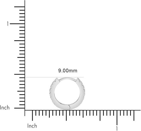 TimeLess Classics 0.25 Carat TW Double Sided Round Natural Diamond Ladies Huggies Hoop Earrings in 10K Gold in Saudi Arabia