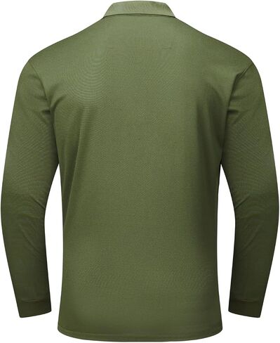 Men's Long Sleeve Polo Shirts Golf Quick Dry Casual Fishing UPF 50+ Shirt with Pocket in Saudi Arabia