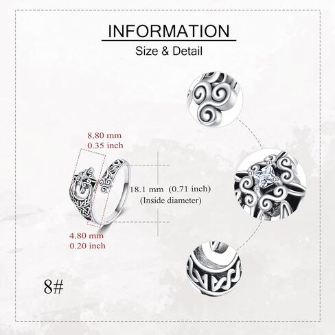MONGAS Spoon Rings for Women Sterling Silver Horseshoe Witches Knot Filigree Open Adjustable Thumb Rings Horseshoe Witches Knot Filigree Jewelry Gifts for Women in Saudi Arabia
