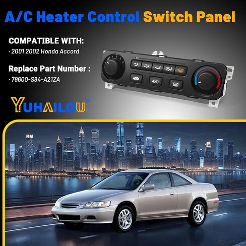 599-268 Climate Control Module AC Climate Control Panel Compatible with 1998 1999 2000 Honda Accord Replace 79600-S84-A01ZA in Saudi Arabia
