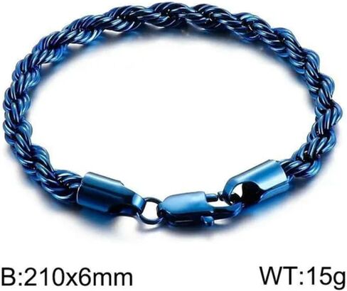 Gold Stainless Steel Rope Chain Bracelet Women Mens Twist Chain 18K Gold Plated in Saudi Arabia