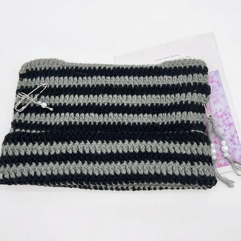 قبعة صغيرة على شكل أذن قطة من الكروشيه طراز Y2K مع إكسسوارات ذاتية الصنع قبعة منسوجة على شكل قوطي للنساء والفتيات in Kuwait