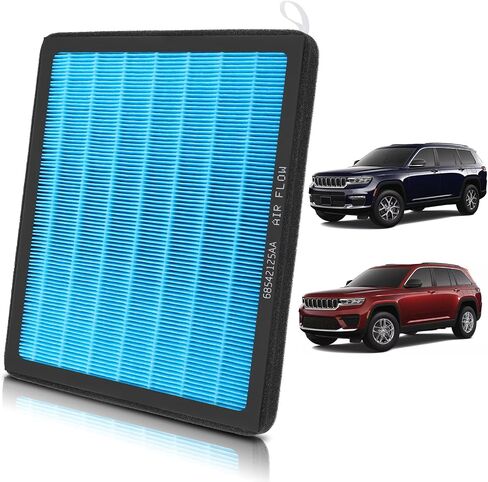 AUTOKAY 68542125AA HEPA Cabin Air Filter with Activated Carbon for Jeep Grand Cherokee 2022 2023 2024 2025 Grand Cherokee L 2021 2022 2023 2024 2025 RE# CF12935 C31550 68542125A 97434P CAF1975P in Saudi Arabia