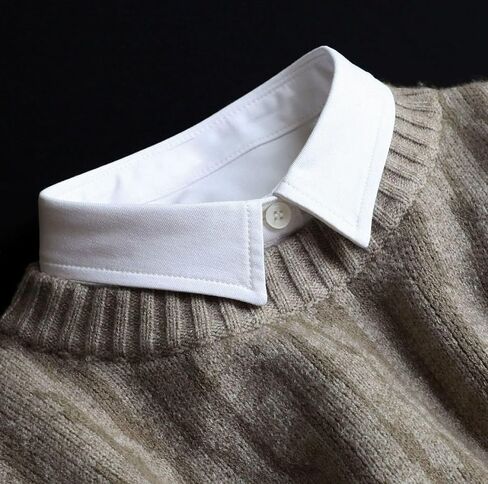 Muaquta Oxford Cotton Classic Fake Collar Detachable Dickey Collar Half Shirts Blouse False Collar Top for Women Men Outfits in Saudi Arabia
